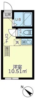 ユナイト日の出ゴルゴンゾーラ【2階】の間取り