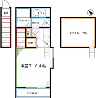 カスティーロ武蔵小金井【2階】の間取り