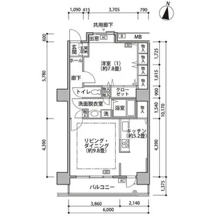 東雲キャナルコートCODAN18号棟【4階】の間取り