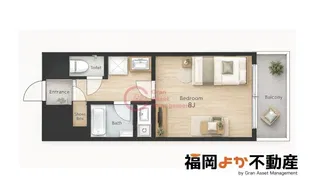 ロマネスク大橋第2【3階】の間取り