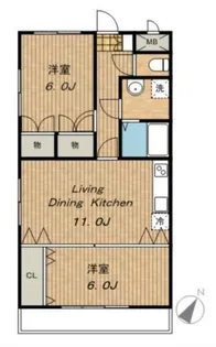 ドミールシャルム【4階】の間取り