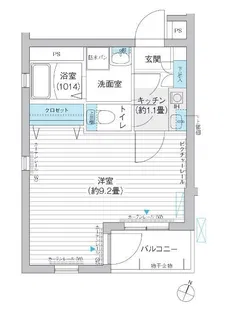 イースト6ハイツ【1階】の間取り