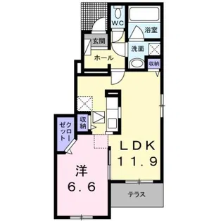 プリムローズ I【1階】の間取り