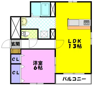 ヴィラ・コウヨウ B【3階】の間取り