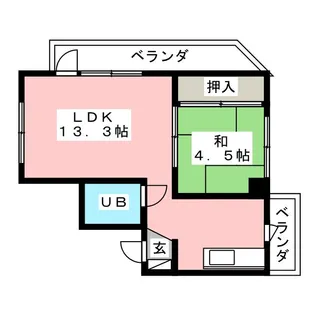 奈良マンション【4階】の間取り