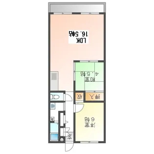 2LDKの間取り画像