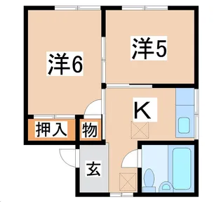 コーポコスモス【1階】の間取り