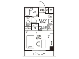 ファーニッシュド・ステイ長野若里通り【3階】の間取り