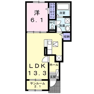 マカニ レア C【1階】の間取り