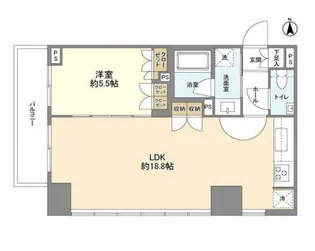 東京都港区芝2【マンション】の間取り