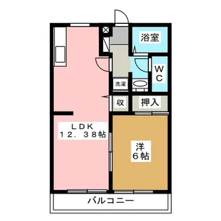ハイツ緑ヶ丘【1階】の間取り