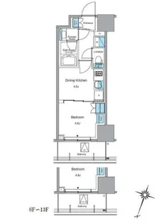 ルフォンプログレ渋谷ヒルトップ【14階】の間取り