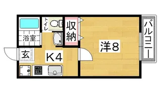 エルクハウスB棟【1階】の間取り