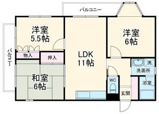 パミール香貫【3階】の間取り