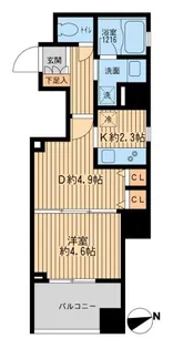 クリオ戸越銀座壱番館【3階】の間取り