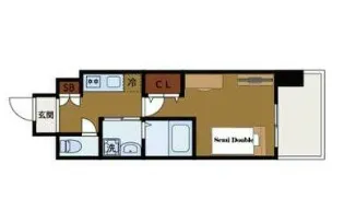 エスリード難波SOUTH【6階】の間取り