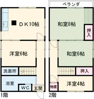 兵庫県加古川市加古川町河原【一戸建】の間取り
