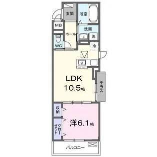 プルミエ シェン【3階】の間取り