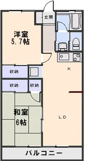 ナガイハイツ【1階】の間取り