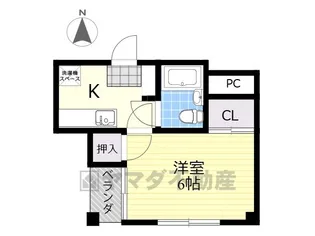 キャッスル中央【4階】の間取り