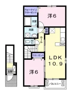 広島県呉市押込1【アパート】の間取り
