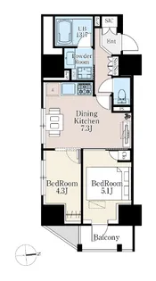 ザ・ライオンズフォーシア町屋【5階】の間取り