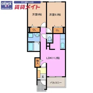 ヴェル スクエア A【1階】の間取り