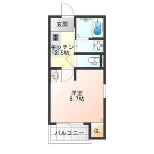 アンビシオン天下茶屋【2階】の間取り