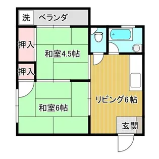 百舌鳥グリーンハイツ【4階】の間取り