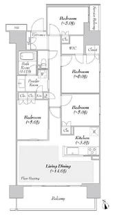栃木県宇都宮市元今泉2【マンション】の間取り