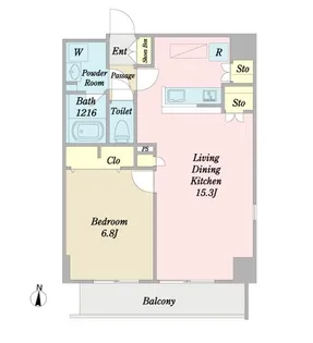 CK-Tiere【6階】の間取り