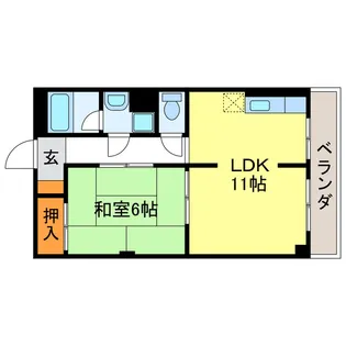 市兵衛第1ビル【4階】の間取り