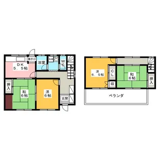 岐阜県関市安桜台【一戸建】の間取り