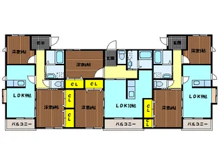 宮崎県都城市久保原町【アパート】の間取り