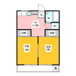 赤坂グリーンハイツ【2階】の間取り