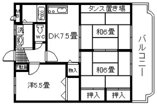 ユーマンハイツ【1階】の間取り