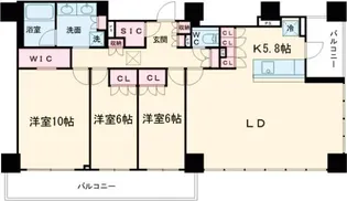 クラッシィタワー新宿御苑【27階】の間取り