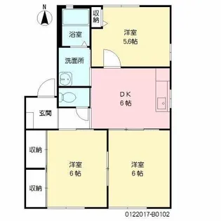 ソレーユ森町B【1階】の間取り
