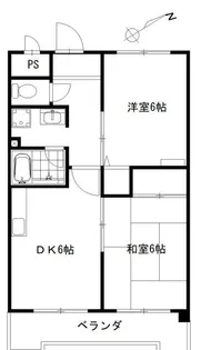 2DKの間取り画像