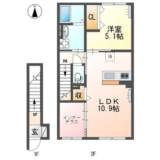 レオン【2階】の間取り