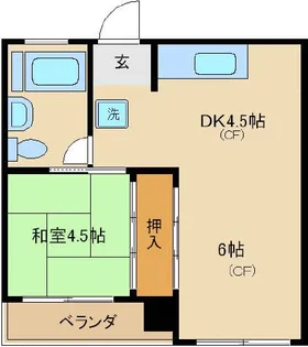 押賀マンション【4階】の間取り