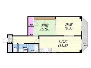 イソダマンション【2階】の間取り