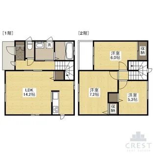 広島県福山市多治米町5【一戸建】の間取り