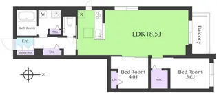 2LDKの間取り画像