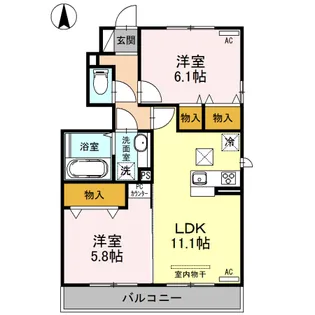 イルソーレ【1階】の間取り