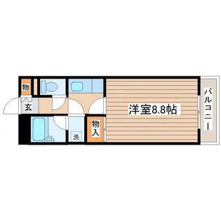 第2サンハイツ台原【3階】の間取り