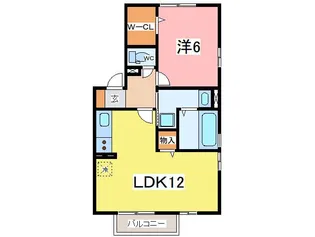 1LDKの間取り画像
