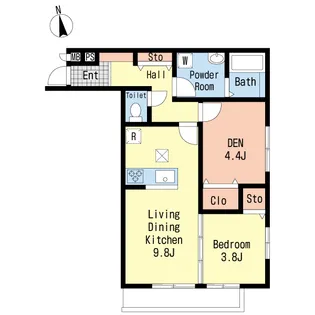 ドミール日吉倉【1階】の間取り