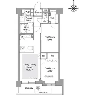 コンフォリア・リヴ文京護国寺【4階】の間取り