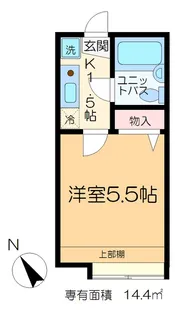 ピュアコート松江【2階】の間取り